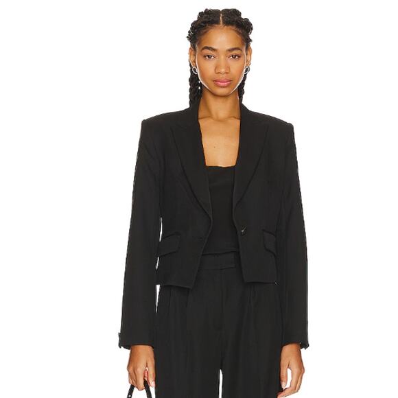 New Rag & Bone Valerie Wool Blazer in Black Size 00 New with Tags - Picture 1 of 8